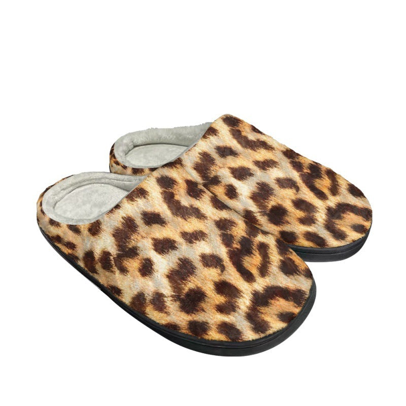 Wholesale Leopard Print Cow Zebra Pattern Cotton Slippers